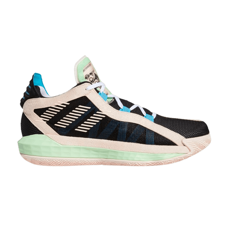Adidas Dame 6 'Black Pink Tint' — Core Black/Cloud White/Glory Mint