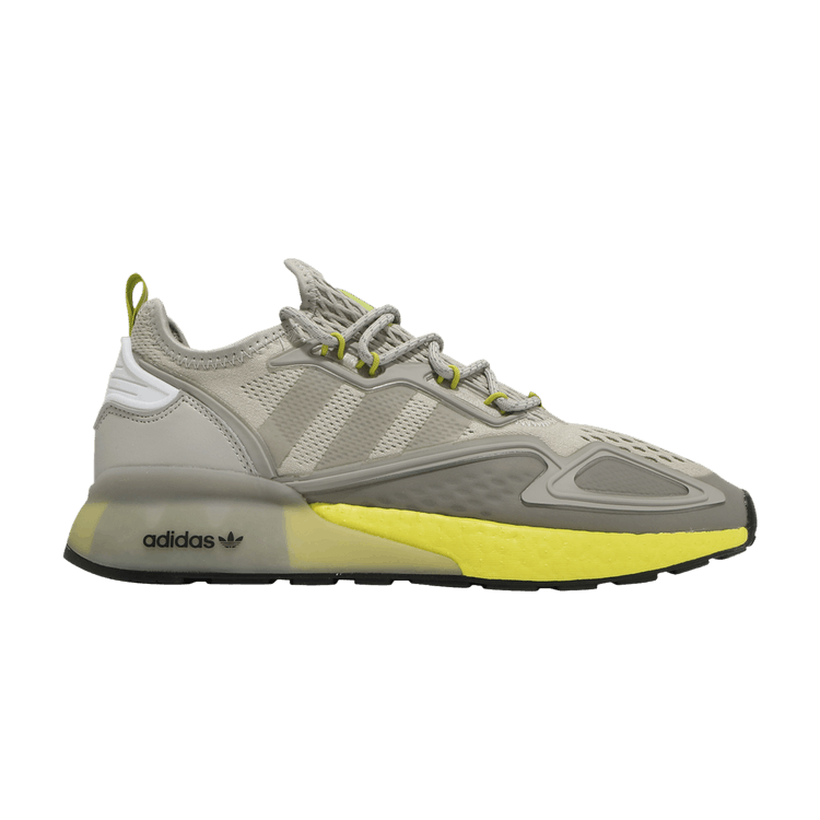 Adidas ZX 2K Boost 'Metal Grey Acid Buzz' — Metal Grey/Cloud White/Acid Buzz