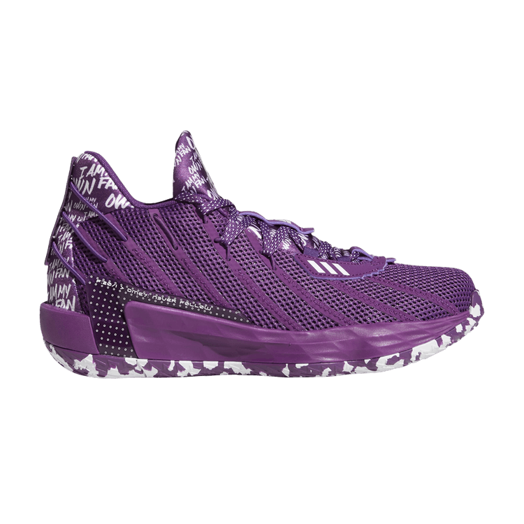 Adidas Dame 7 'I Am My Own Fan - Glory Purple' — Glory Purple/Cloud White/Glory Purple