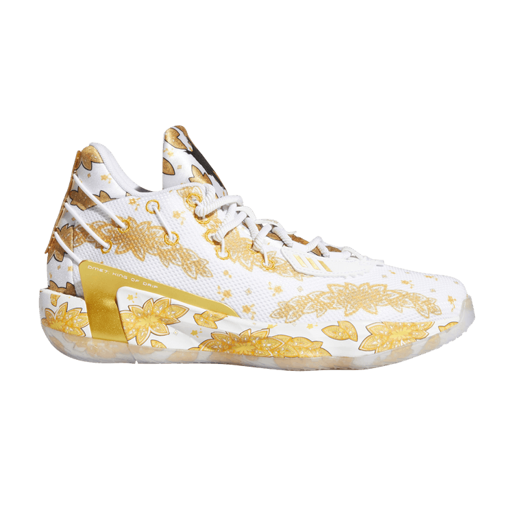 Ric Flair x adidas Dame 7 GCA 'White Gold Metallic' — Cloud White/Gold Metallic/Core Black