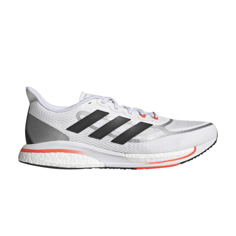 Adidas Supernova+ 'White Solar Red' — Cloud White/Core Black/Solar Red
