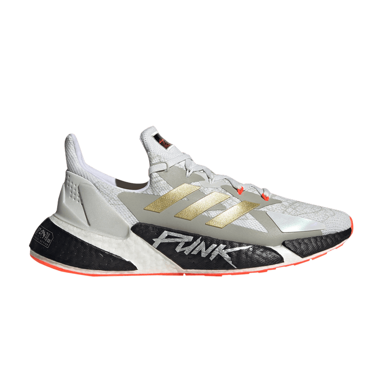 Cyberpunk 2077 x adidas X9000L4 'Crystal White Gold' — Crystal White/Gold Metallic/Solar Red