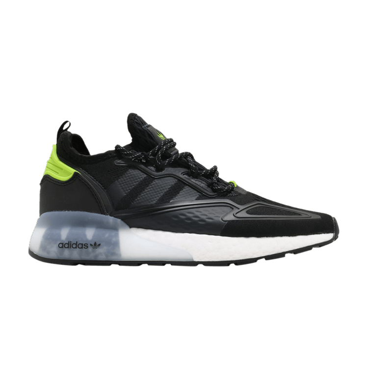 Adidas ZX 2K Boost 'Black Semi Solar Slime' — Core Black/Core Black/Semi Solar Slime