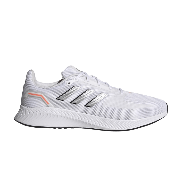 Adidas Runfalcon 2.0 'White Silver Metallic' — Cloud White/Silver Metallic/Solar Red