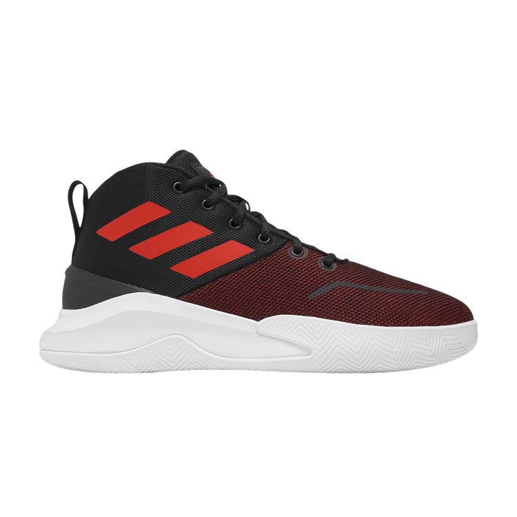 Adidas Own The Game 'Black Vivid Red' — Core Black/Vivid Red/Cloud White