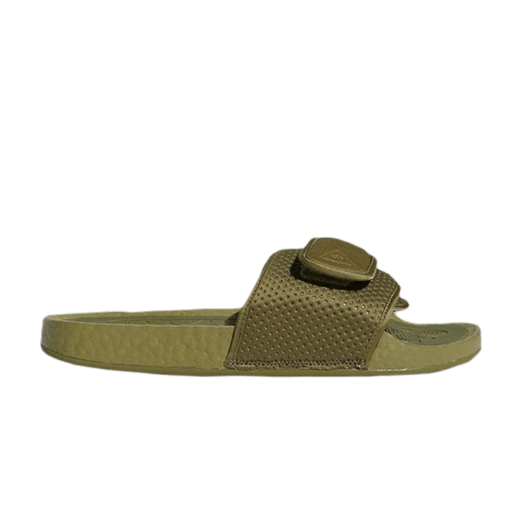 Pharrell x adidas Boost Slides 'Olive Cargo' — Olive Cargo/Olive Cargo/Olive Cargo
