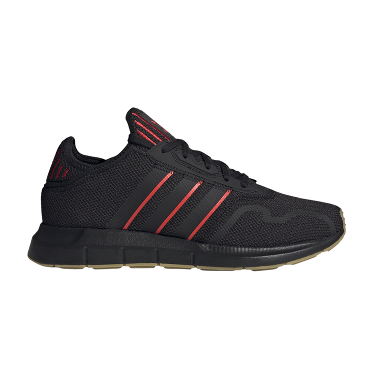 Adidas Swift Run X 'Black Scarlet' — Core Black/Core Black/Scarlet