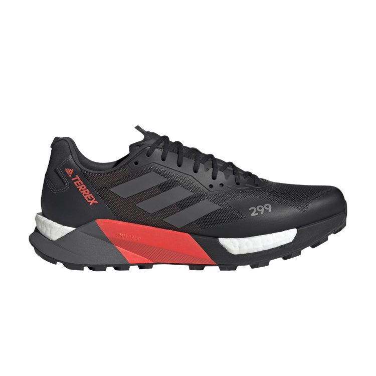 Adidas Terrex Agravic Ultra Trail 'White Solar Yellow' — Core Black/Grey Five/Solar Red