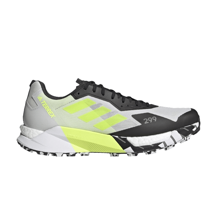Adidas Terrex Agravic Ultra Trail 'Grey Solar Yellow' — Cloud White/Grey Two/Core Black
