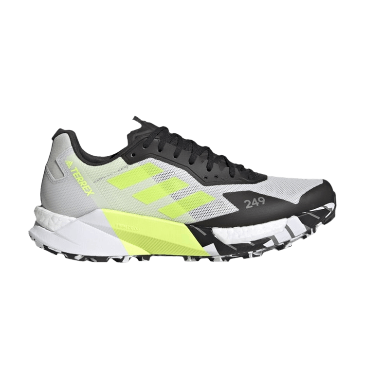 Adidas Wmns Terrex Agravic Ultra Trail 'White Solar Yellow' — Core Black/Solar Yellow/Crystal White