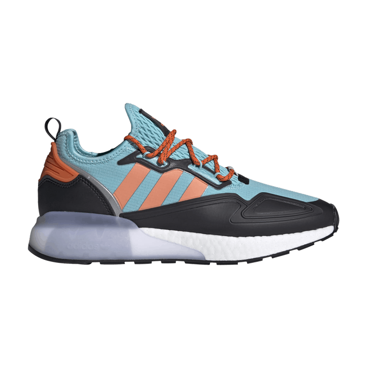 Adidas ZX 2K Boost 'Light Aqua Easy Orange' — Light Aqua/Easy Orange/Orange