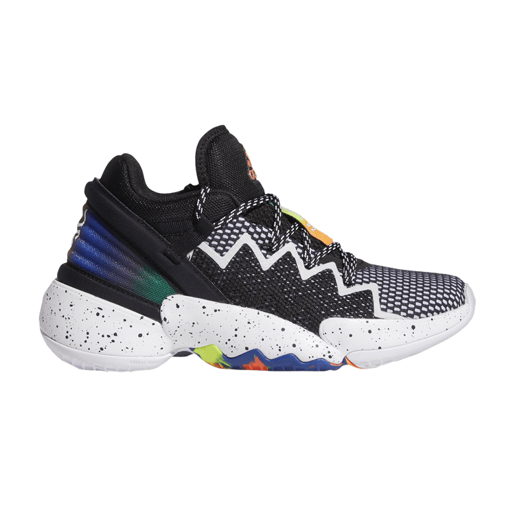 Adidas D.O.N. Issue #2 Big Kids 'Black Multi' — Core Black/Cloud White/Solar Red