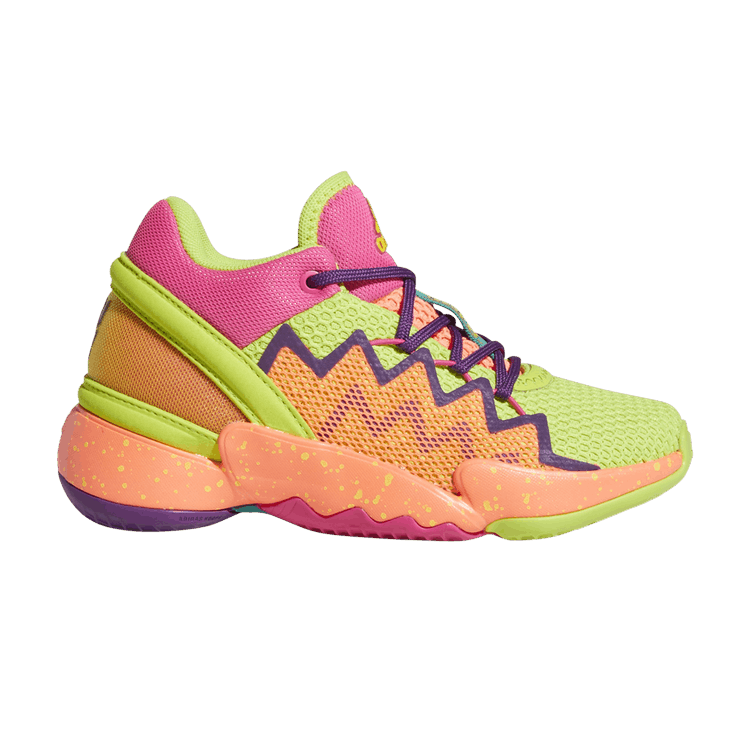 Adidas D.O.N. Issue #2 Little Kid 'Prove 'Em Wrong' — Solar Red/Semi Solar Slime/Glory Purple