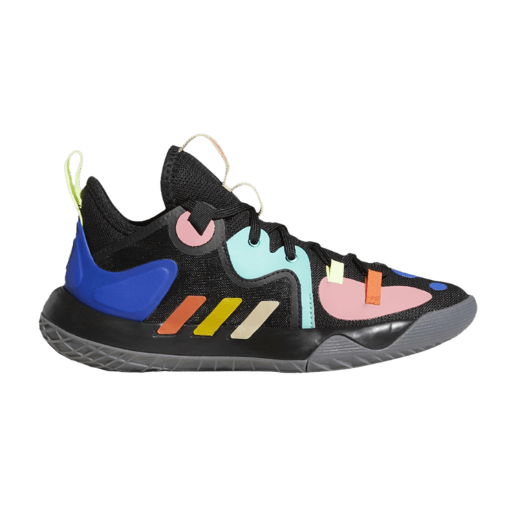 Adidas Harden Stepback 2 J 'Multi' — Core Black/Yellow/Acid Mint