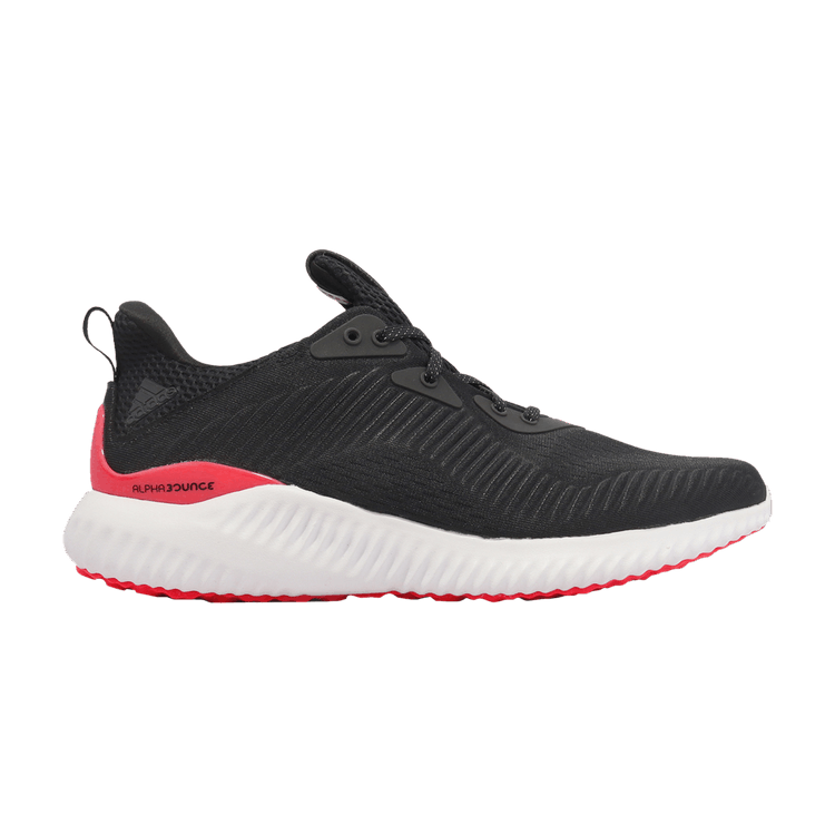 Adidas Alphabounce+ 'Black Signal Pink' — Core Black/Cloud White/Signal Pink