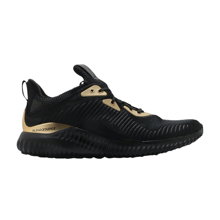 Adidas Alphabounce 1 'Black Gold Metallic' — Core Black/Core Black/Grey Six