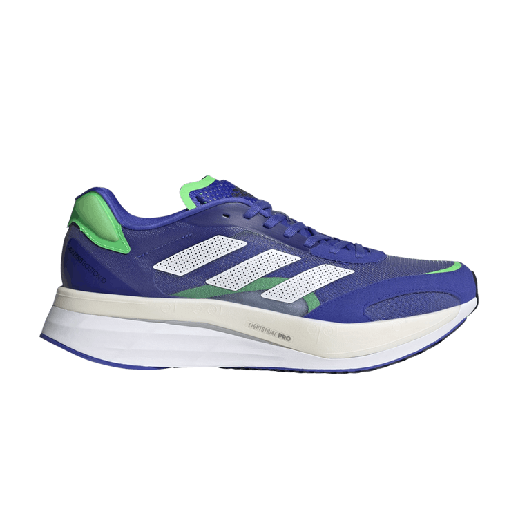 Adidas Adizero Boston 10 'Sonic Ink Screaming Green' — Sonic Ink/Cloud White/Screaming Green