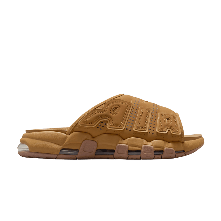 Nike Air More Uptempo Slide 'Flax' — Flax/Gum Medium Brown/Clear/Flax