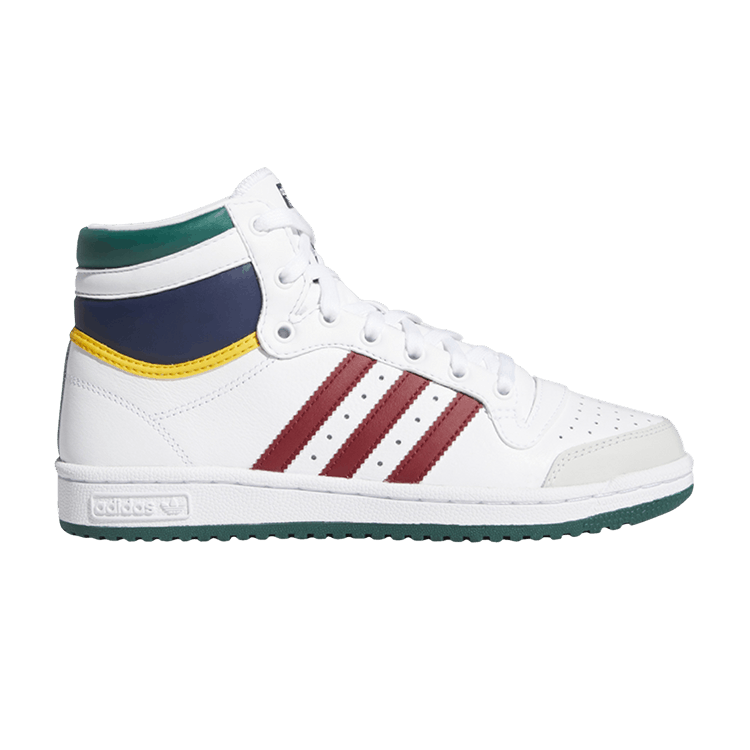 Adidas Wmns Top Ten High 'White Maroon Green' — White Maroon Green