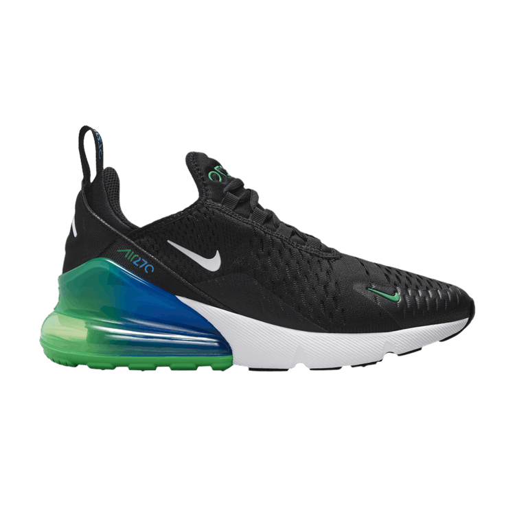Nike Air Max 270 GS 'Black Photo Blue' — Black/Malachite/Photo Blue/White