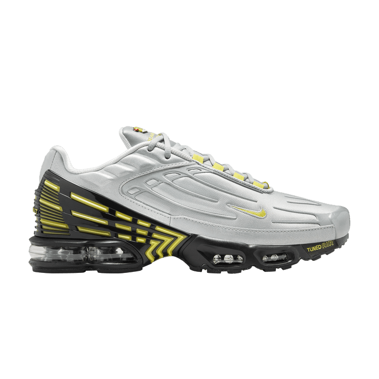 Nike Air Max Plus 3 'Metallic Silver Opti Yellow' — Metallic Silver/Light Smoke Grey/Obsidian/Opti Yellow