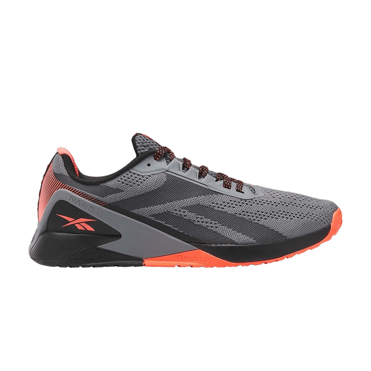 Reebok Nano X1 'Pure Grey Orange Flare' — Core Black/Pure Grey/Orange Flare