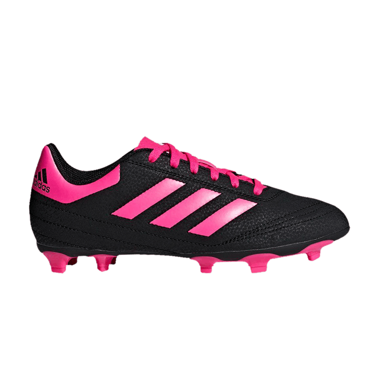 Adidas Goletto 6 FG J 'Black Shock Pink' — Core Black/Shock Pink/Footwear White