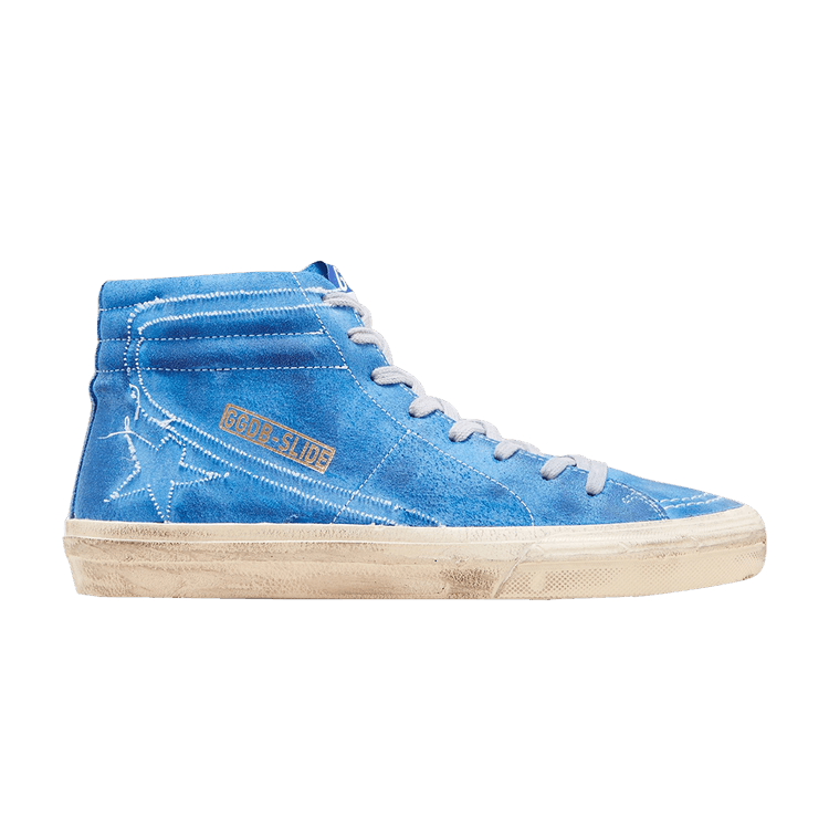 Golden Goose Distressed Slide High Top Sneaker 'Blue' — Ripped Off Blue