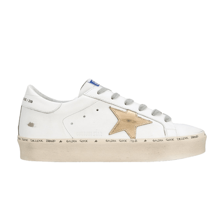 Golden Goose Wmns Hi Star — White/Gold