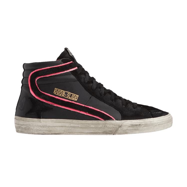 Golden Goose Slide Sneaker 'Black Pink Fluorescent' — Black/Pink Fluorescent