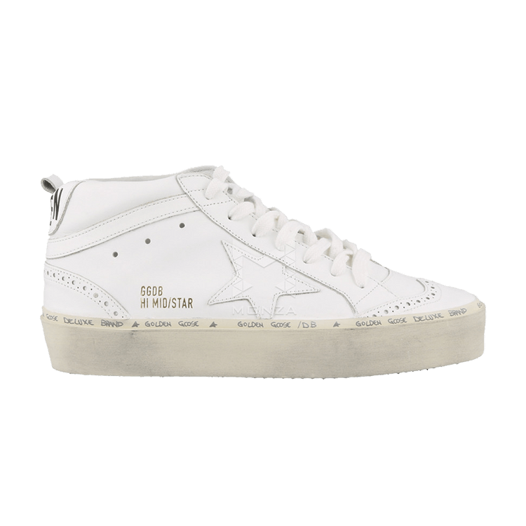 Golden Goose Hi Mid Star 'White' — White/White