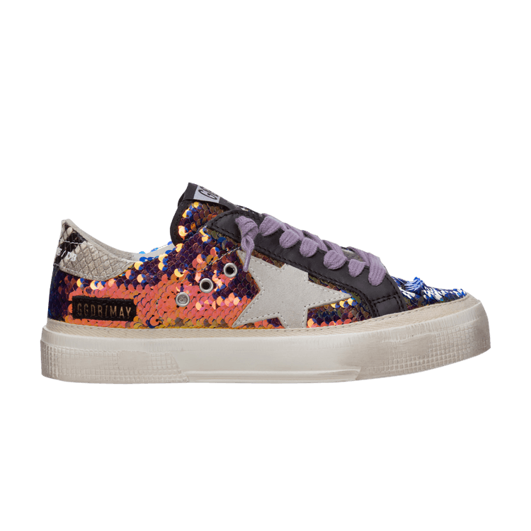 Golden Goose Wmns May 'Sequin Snake Print' — Iridescent/Ice