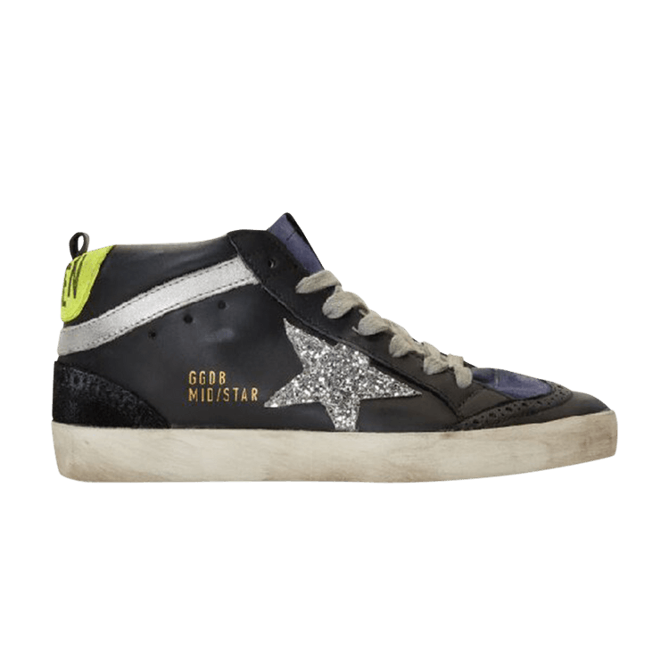 Golden Goose Wmns Mid Star 'Black Silver' — Black/Silver