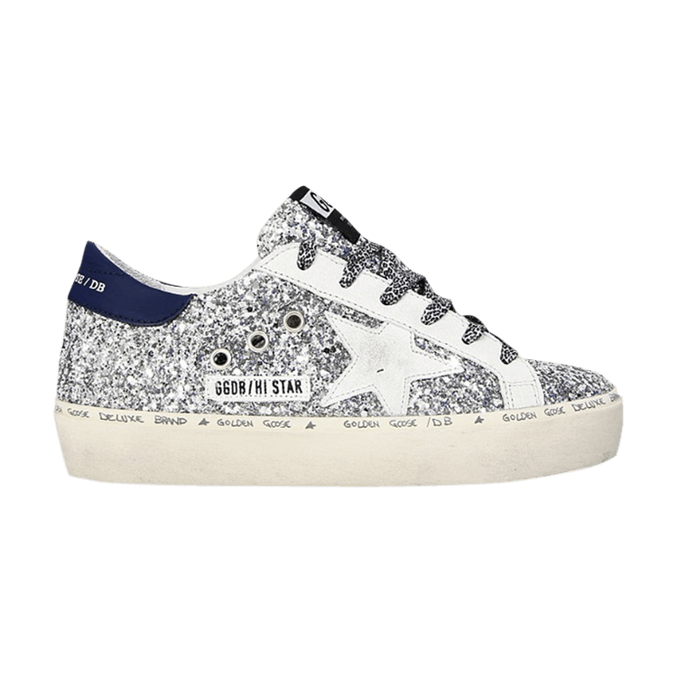 Golden Goose Wmns Hi Star 'Silver Glitter Blue' — Silver/Blue/White