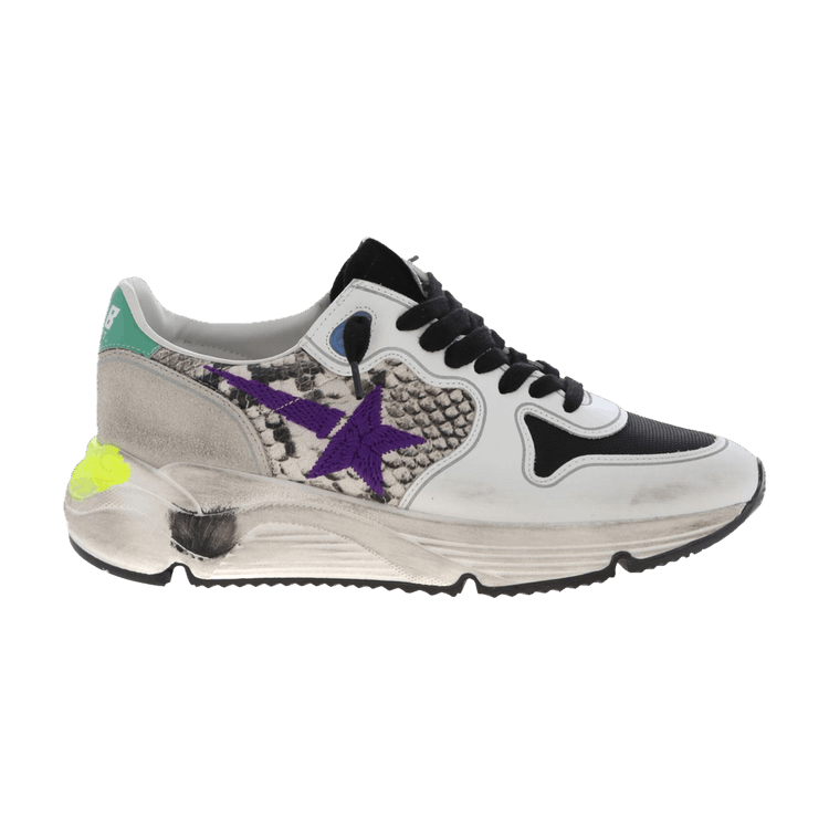 Golden Goose Wmns Running Sole 'Natural Snake' — Natural Snake/Violet