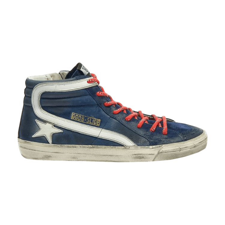 Golden Goose Slide Sneaker 'Blue White' — Blue/White