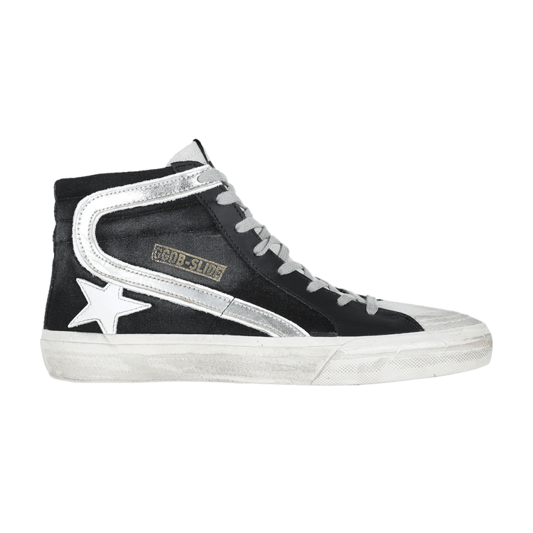 Golden Goose Slide Sneaker 'Black' — Black/White/Silver