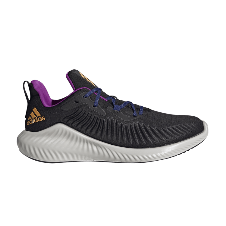 Adidas Alphabounce+ Run EM 'Black Real Gold' — Core Black/Real Gold/Solar Orange