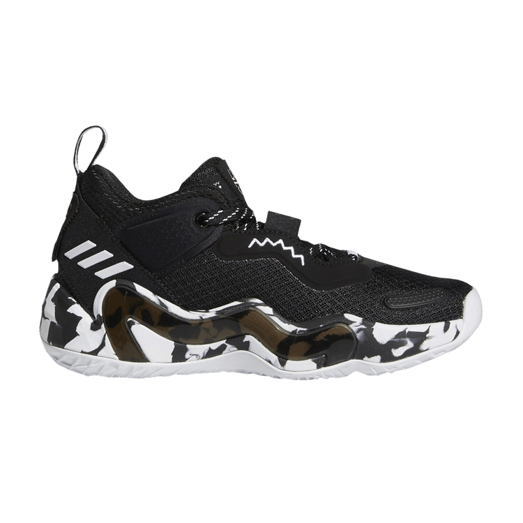 Adidas D.O.N. Issue #3 Big Kid 'Paint Smudge - Black' — Core Black/Cloud White/Core Black