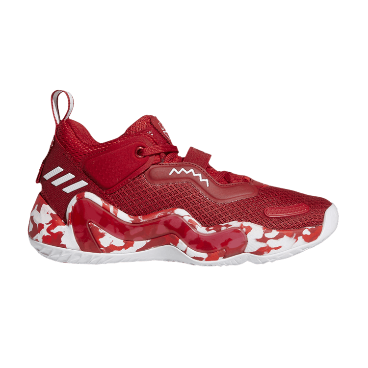 Adidas D.O.N. Issue #3 Big Kid 'Paint Smudge - Team Power Red' — Team Power Red/Cloud White/Vivid Red