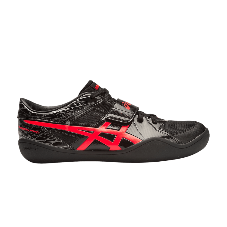Asics Throw Pro 'Black Flash Coral' — Black/Flash Coral