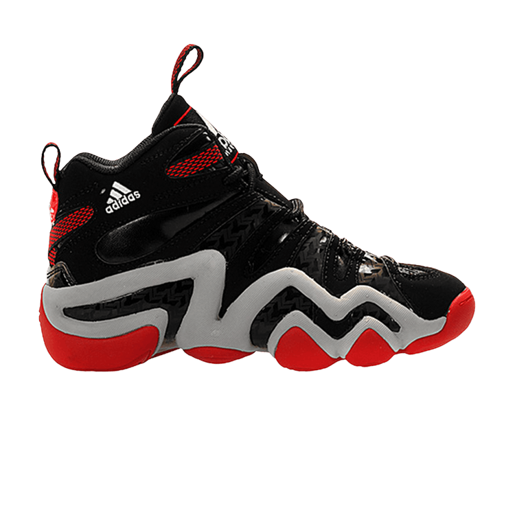 Adidas Crazy 8 J 'Black Light Scarlet' — Black/Black/Light Scarlet