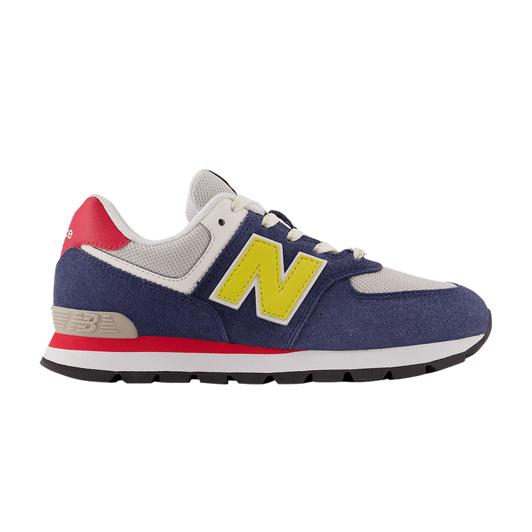 New Balance 574 Big Kid 'Natural Indigo Honeycomb' — Natural Indigo/Honeycomb/Team Red
