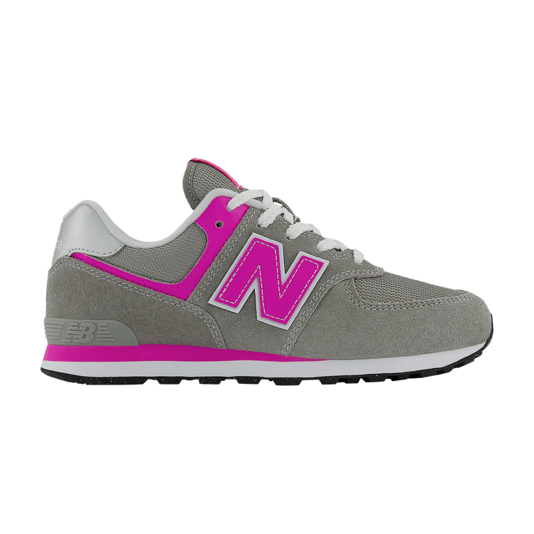New Balance 574 Big Kid Wide 'Core Pack - Grey Pink' — Grey/Pink