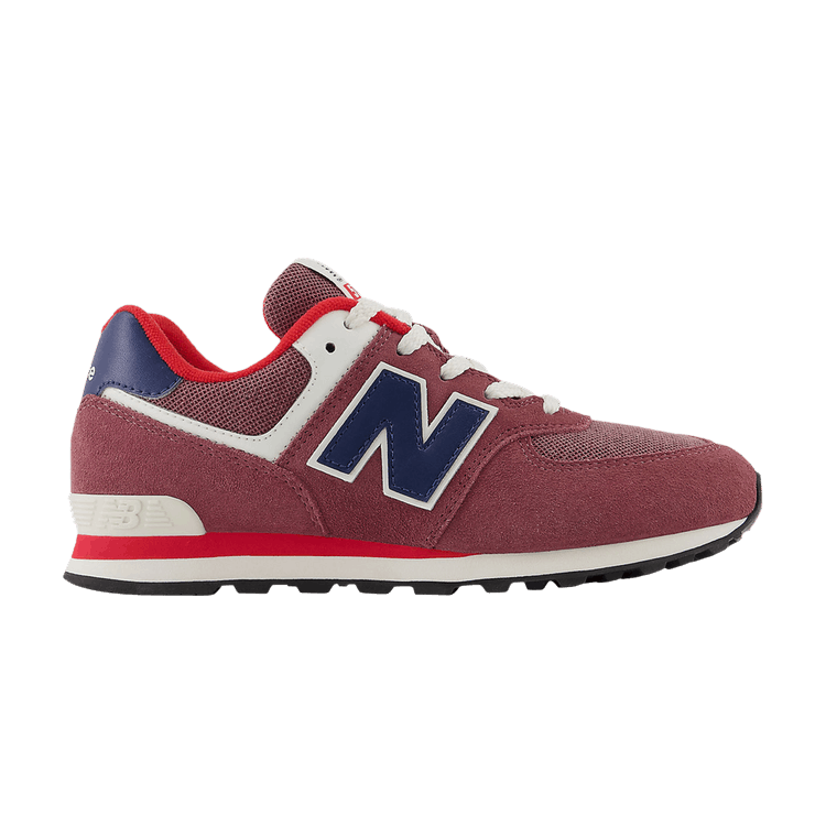 New Balance 574 Big Kid Wide 'Washed Burgundy Navy' — Washed Burgundy/Navy