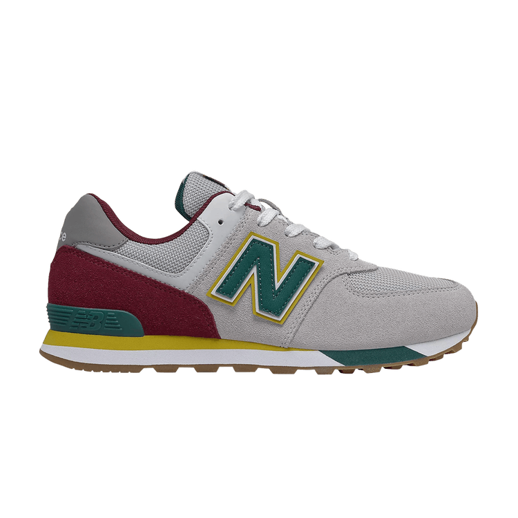 New Balance 574 Big Kid Wide 'Summer Fog Garnet' — Summer Fog/Garnet