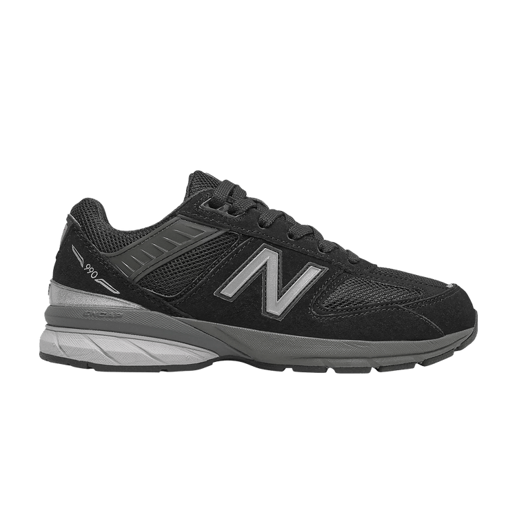 New Balance 990v5 Big Kid X-Wide 'Black' — Black