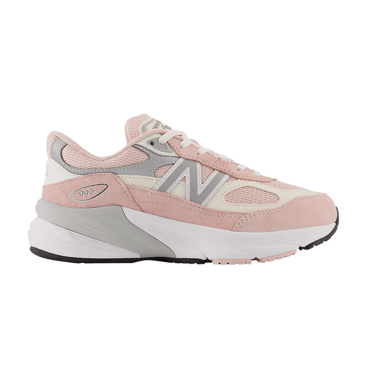 New Balance 990v6 Big Kid X-Wide 'Pink Haze' — Pink Haze/White