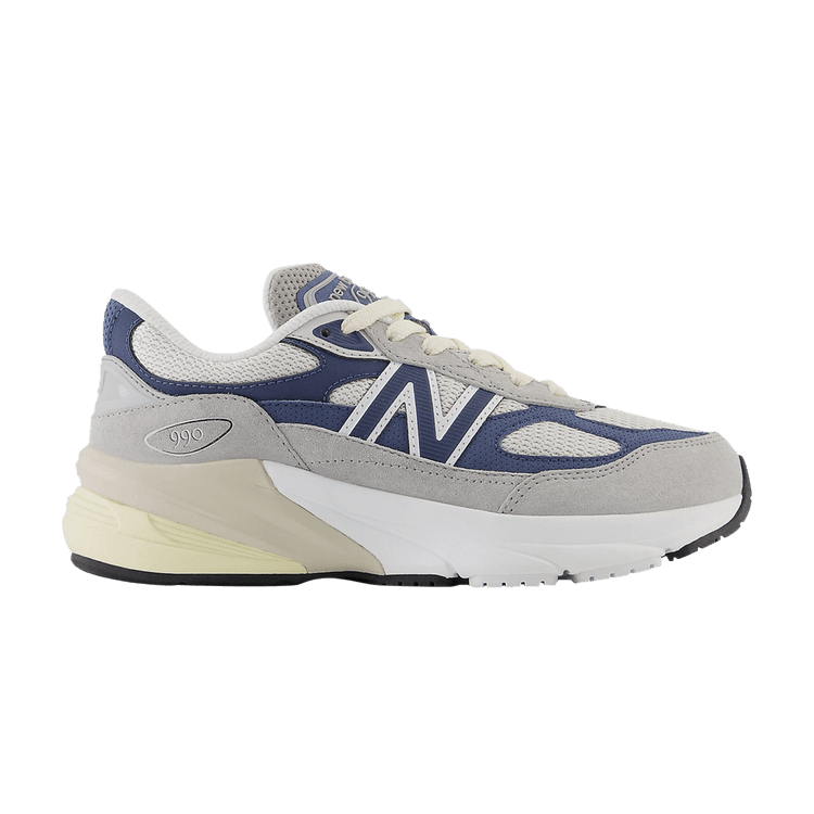 New Balance 990v6 Big Kid X-Wide 'Grey Day 2023' — Marblehead/Vintage Indigo