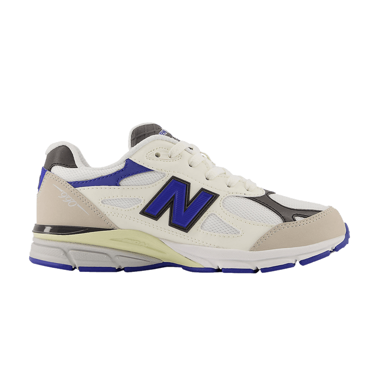 New Balance Teddy Santis x 990v3 Big Kid Wide 'White Blue' — Moonbeam/Team Royal